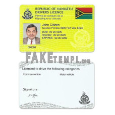 Vanuatu fake driving license photoshop template PSD