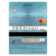 Venezuela BBVA bank fake mastercard photoshop template PSD