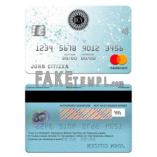 Venezuela Banco Central de Venezuela bank fake mastercard photoshop template PSD