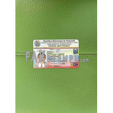 Venezuela fake driving license photolook template PSD, scan and photo-realistic look