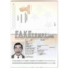 Venezuela fake passport photoshop template PSD