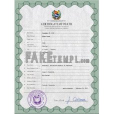 Venezuela fake vital record death photoshop certificate PSD