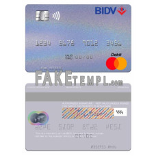 Vietnam BIDV fake mastercard credit card photoshop template PSD