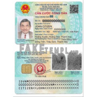 Vietnam fake identity card photoshop template PSD