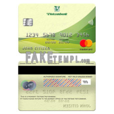 Vietnam Vietcombank fake mastercard photoshop template PSD