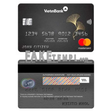 Vietnam Vietinbank fake mastercard photoshop template PSD