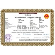 Vietnam fake marriage certificate Word and PDF template