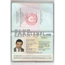 Vietnam fake passport photoshop template PSD