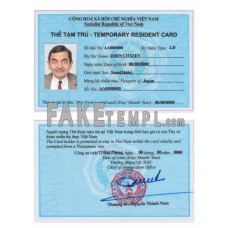 Vietnam residence card editable template for Photoshop