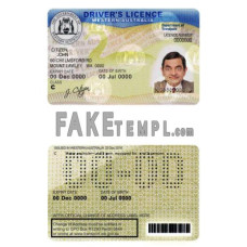 Western Australia fake driving license photoshop template PSD