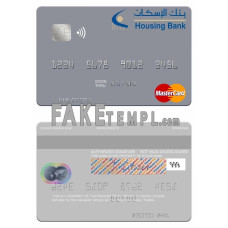 Yemen Housing Bank fake mastercard credit card photoshop template PSD