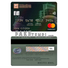 Yemen International bank fake mastercard photoshop template PSD