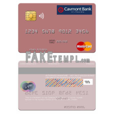 Zambia Cavmont Bank fake mastercard credit card photoshop template PSD