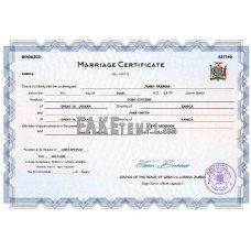 Zambia fake marriage certificate Word and PDF template