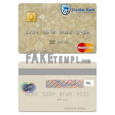 Zimbabwe Stanbic Bank fake mastercard credit card photoshop template PSD