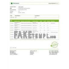 AZERBAIJAN RABITEBANK fake bank statement Word and PDF template