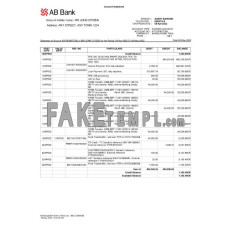 BANGLADESH AB fake bank statement Word and PDF template, version 2