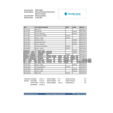 Barbados Republic fake bank statement Excel and PDF template