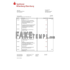 Germany Sparkasse Miltenberg-Obernburg fake bank statement Word and PDF template