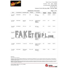 India Jazz Cash fake bank statement Word and PDF template, 6 pages