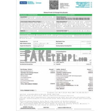 India Reliance General Insurance Company Limited license fake bank statement Word and PDF template, 2 pages