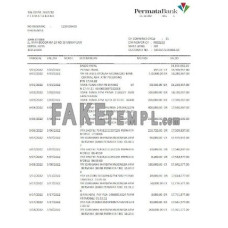 INDONESIA PERMATABANK fake bank statement Word and PDF template