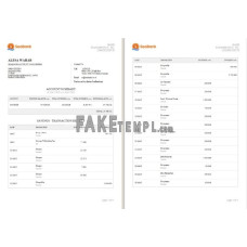 Indonesia Seabank fake bank statement Word and PDF template, 4 pages