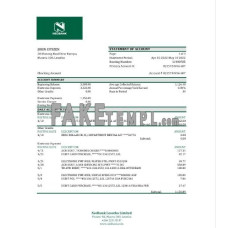 Lesotho Nedbank fake bank statement Excel and PDF template