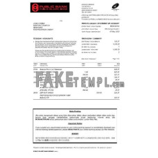 Malaysia Public Islamic fake bank statement Word and PDF template, 2 pages