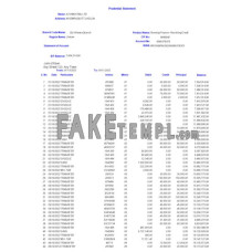 Pakistan ICI fake bank statement Word and PDF template