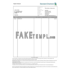 Pakistan Standard Chartered fake bank statement Word and PDF template