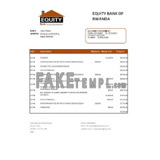 Rwanda Equity fake bank statement Excel and PDF template