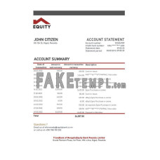 Rwanda Equity fake bank statement Excel and PDF template, version 2