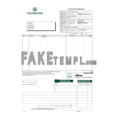 South Africa Nedbank fake bank statement Word and PDF template