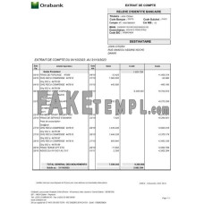 Togo Orabank fake bank statement Word and PDF template