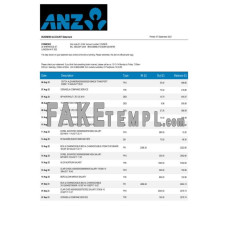 ANZ corporate fake business bank statement  Word and PDF template