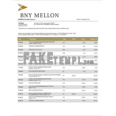 BNY Mellon fake business bank statement  Word and PDF template