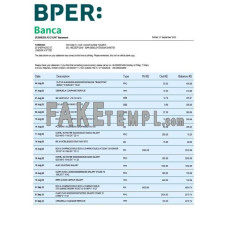 BPER Group fake business bank statement  Word and PDF template