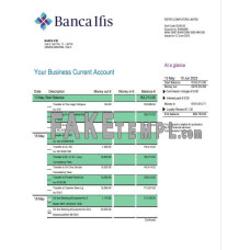 Banca IFIS checking fake business bank statement  Word and PDF template