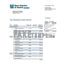 Banca Populaire di Sondrio fake business bank statement  Word and PDF template