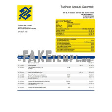 Banco do Brasil organization fake business bank statement  Word and PDF template