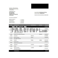 BANK Al Etihad fake business bank statement  Word and PDF template