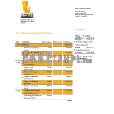 Bank Pasargad fake business bank statement  Word and PDF template