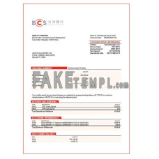 Bank of Changsha enterprise fake business bank statement  Word and PDF template