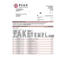 Bank of China enterprise fake business bank statement  Word and PDF template