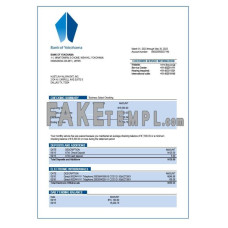 Bank of Yokohama fake business bank statement  Word and PDF template