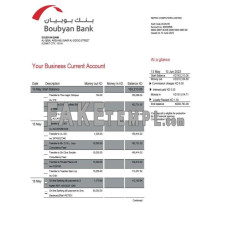 Boubyan fake business bank statement  Word and PDF template