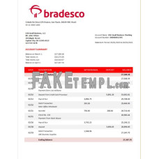 Bradesco fake business bank statement  Word and PDF template