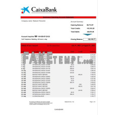 CaixaBank fake business bank statement  Word and PDF template