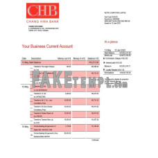 Chang Hwa fake business bank statement  Word and PDF template